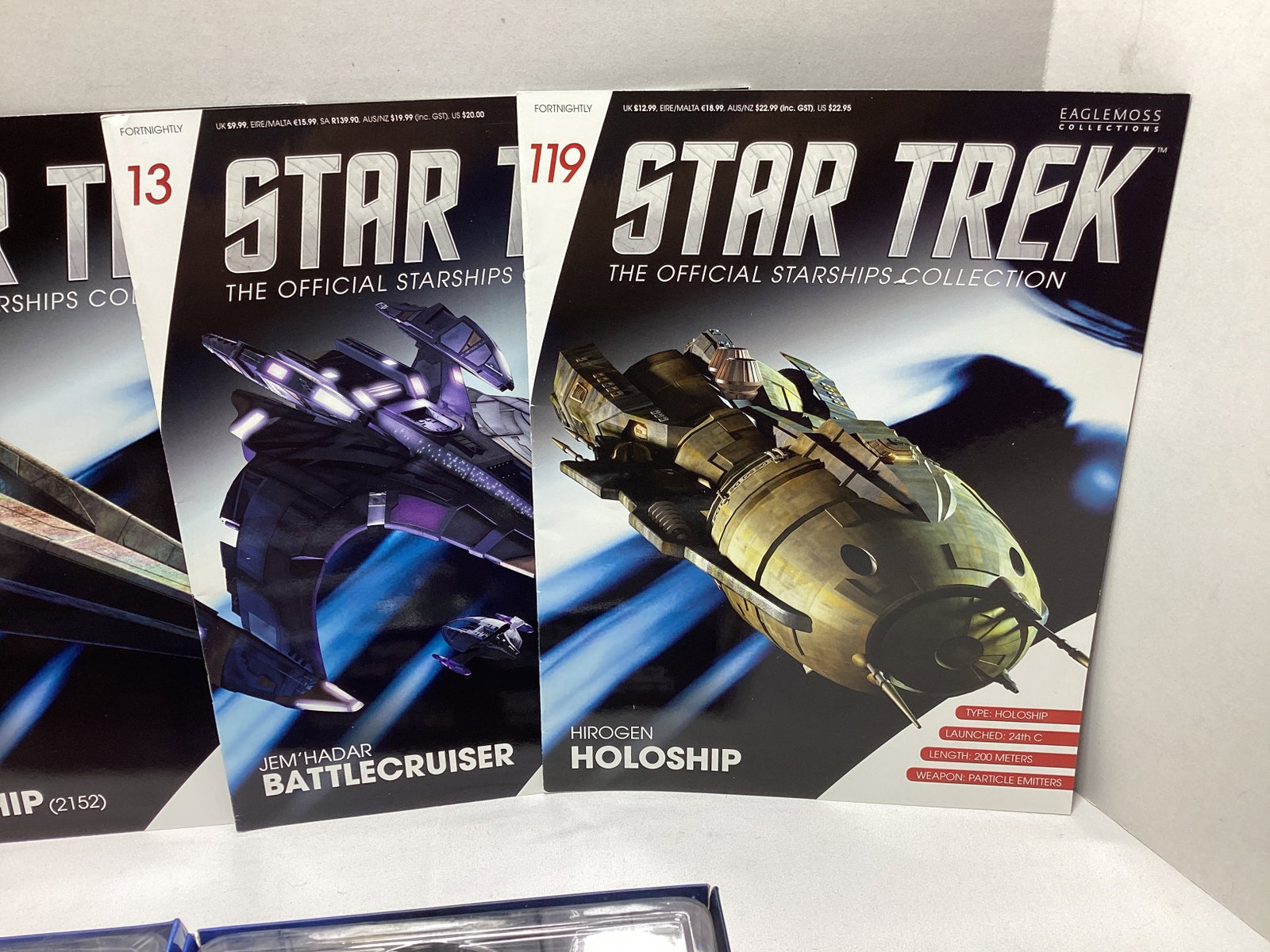 Four Eaglemoss Star Trek Diecast Starships with Magazines - 2