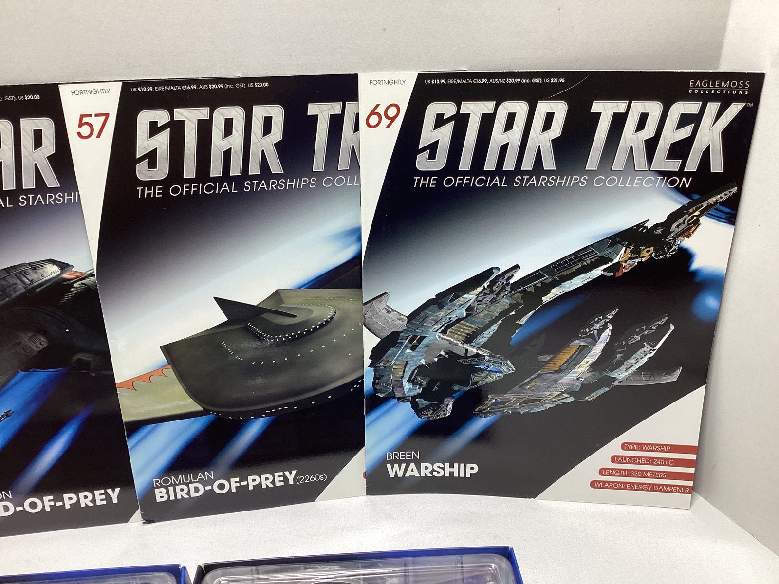 Four Eaglemoss Star Trek Diecast Starships with Magazines - 2