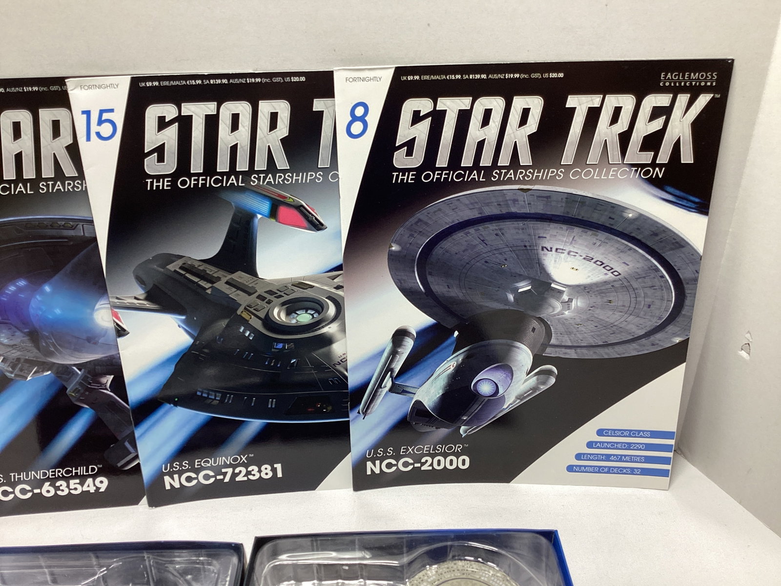 Four Eaglemoss Star Trek Diecast Starships with Magazines - 2