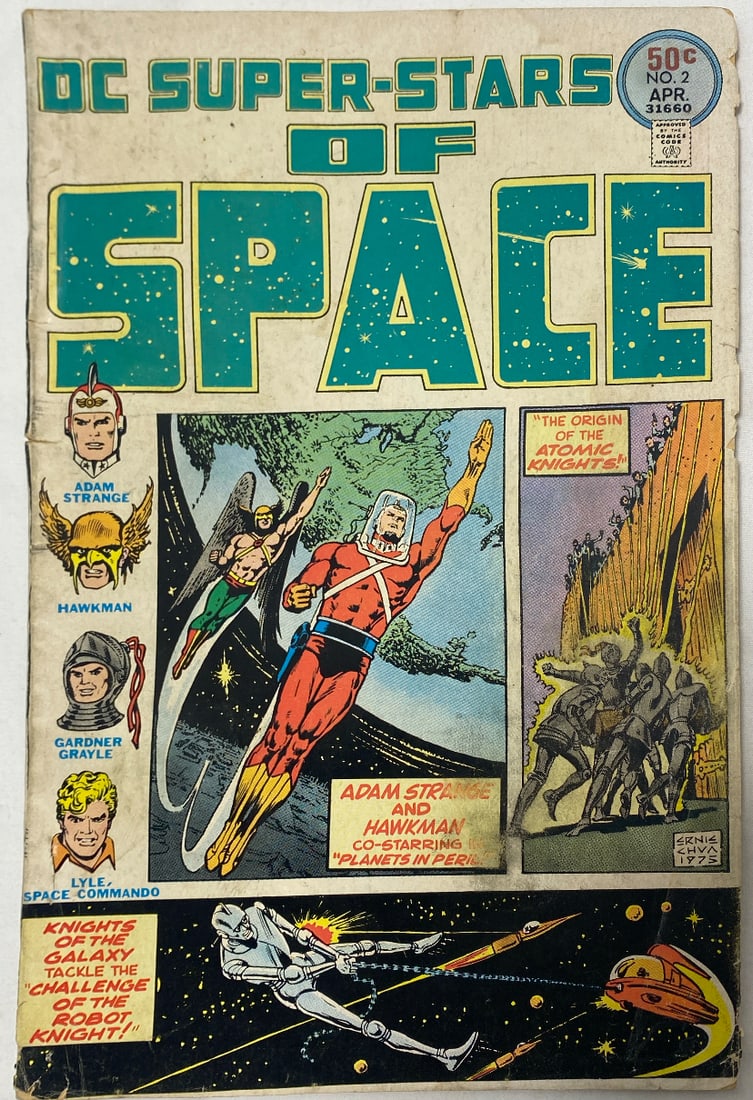 DC Super-Stars of Space 2 DC Comic Book: 1976, cover splitting