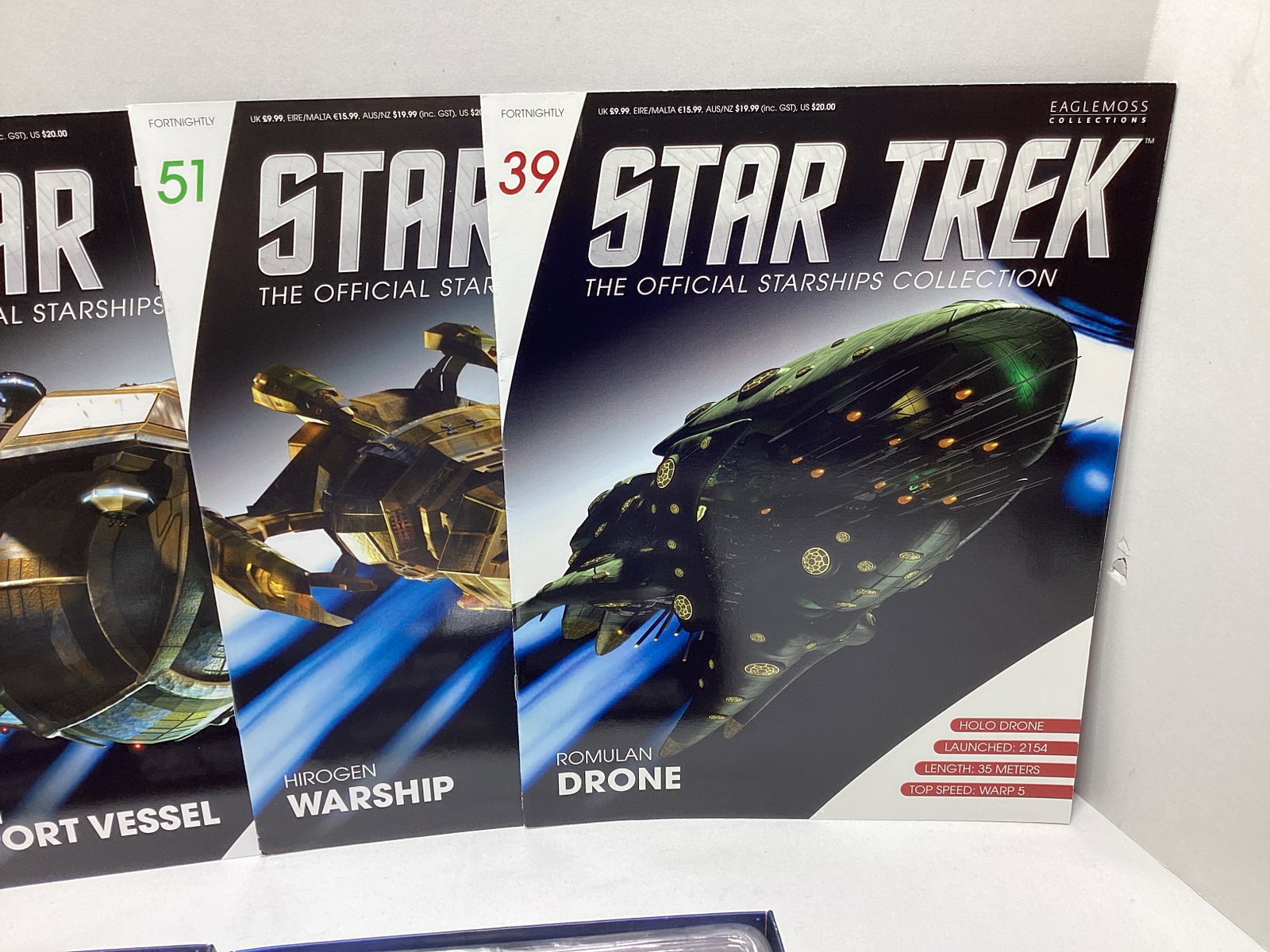 Four Eaglemoss Star Trek Diecast Starships with Magazines - 2