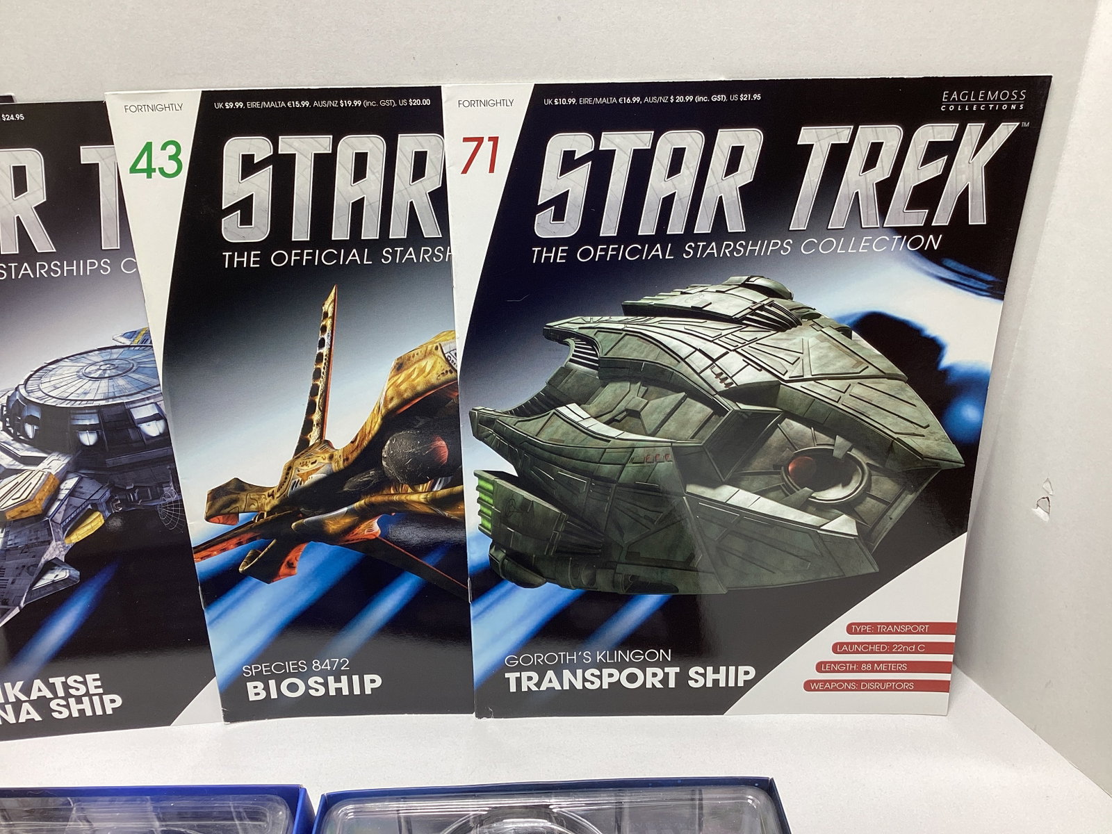 Four Eaglemoss Star Trek Diecast Starships with Magazines - 2