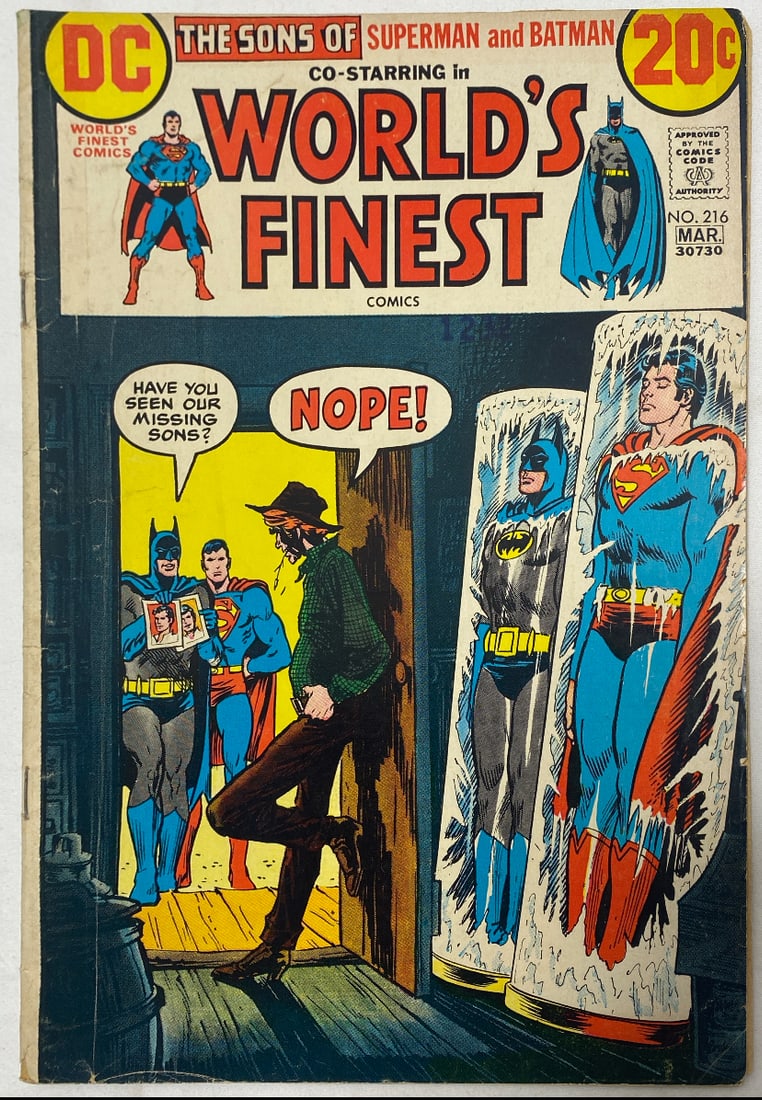 Worlds Finest Comics 216 DC Superman Batman Comic Book: 1973
