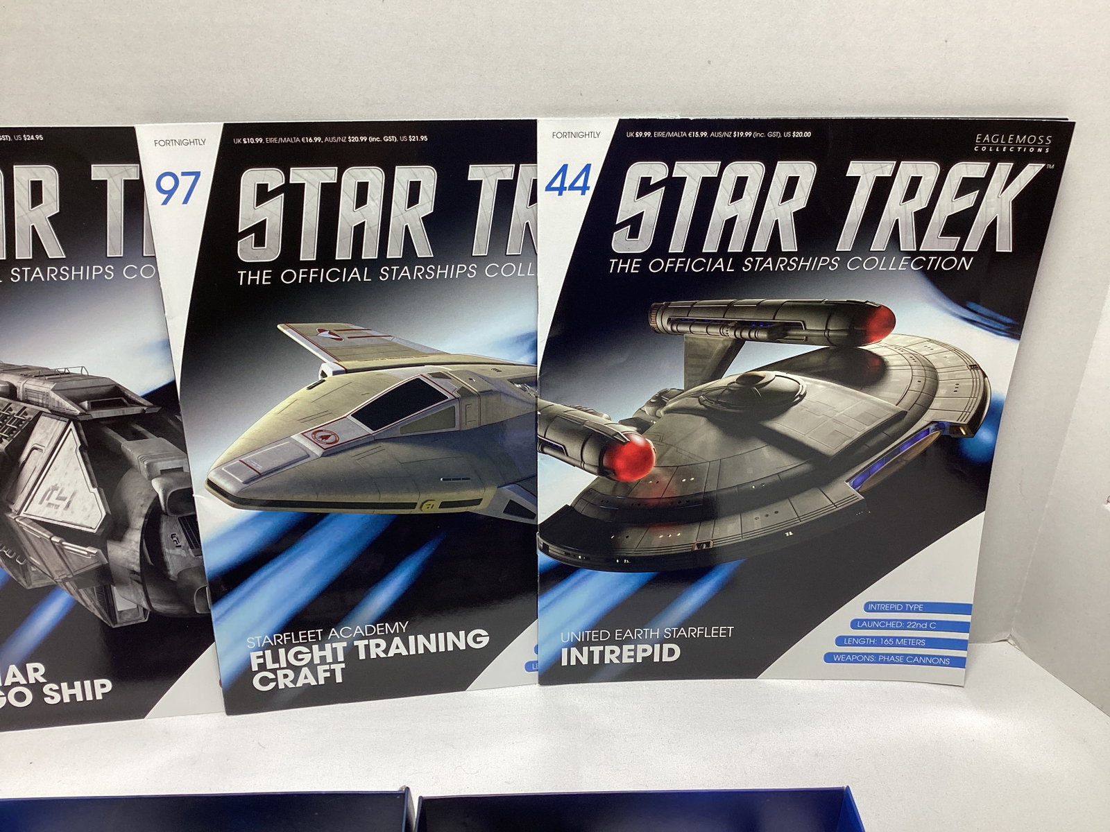 Three Eaglemoss Star Trek Diecast Starships with Magazines - 2