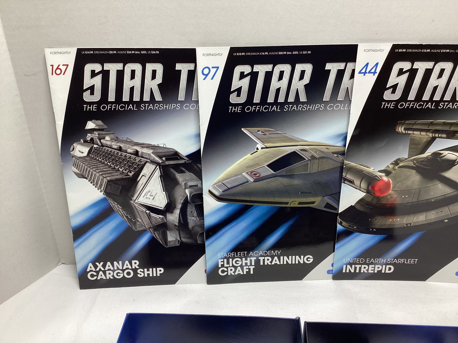 Three Eaglemoss Star Trek Diecast Starships with Magazines - 3