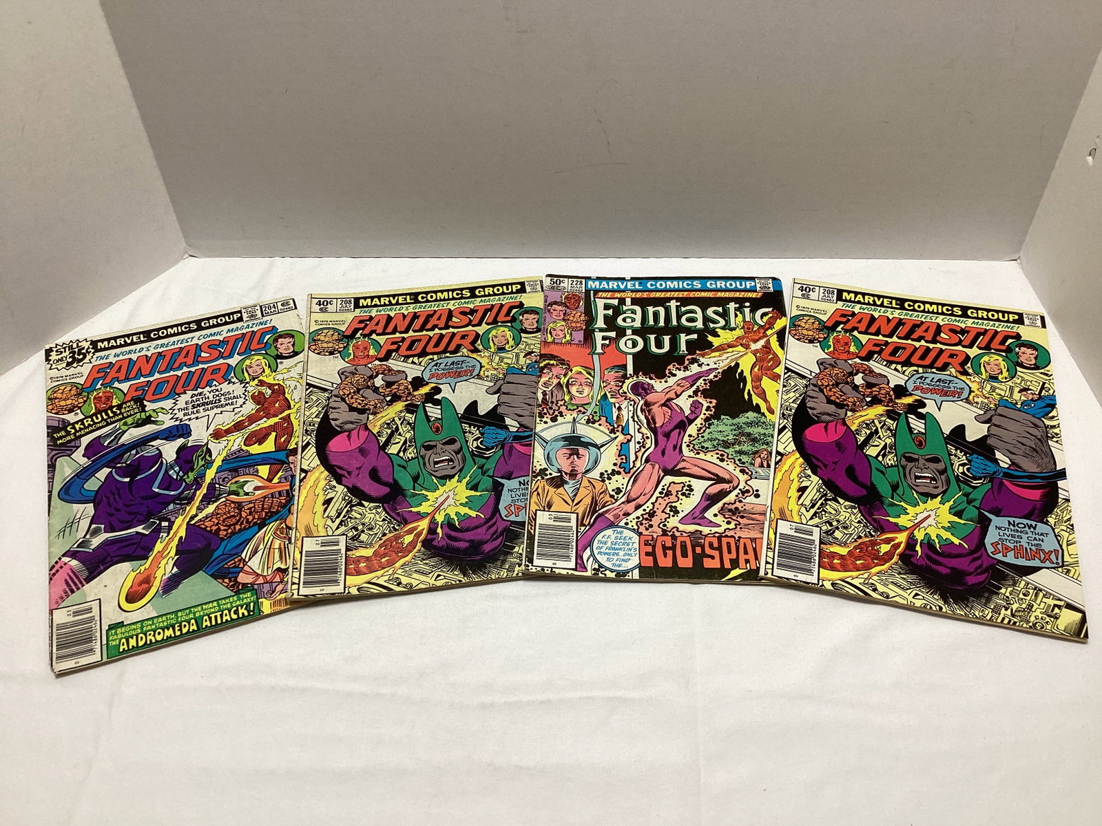 Four Fantastic Four Marvel Comic Books: .
