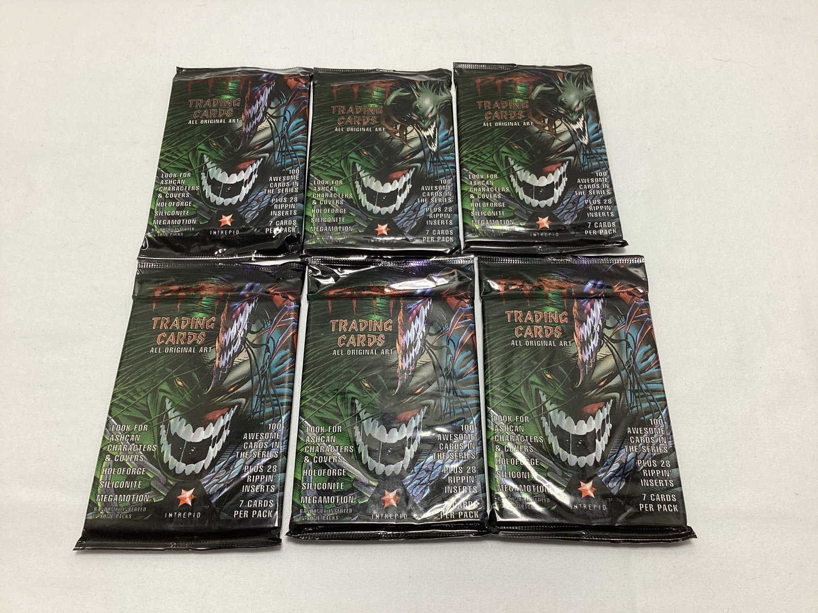 Six Sealed Intrepid Image the Pitt Trading Card Packs: .