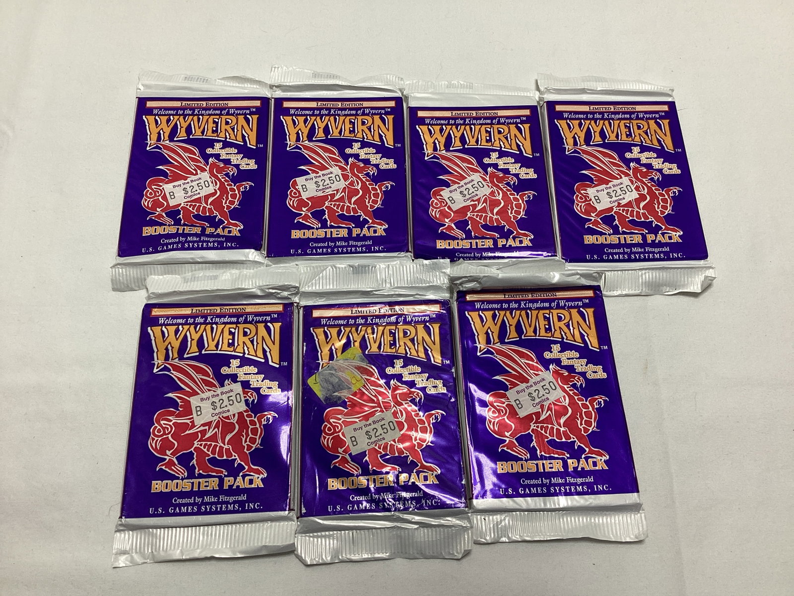 Seven Sealed Wyvern Trading Card Packs: .