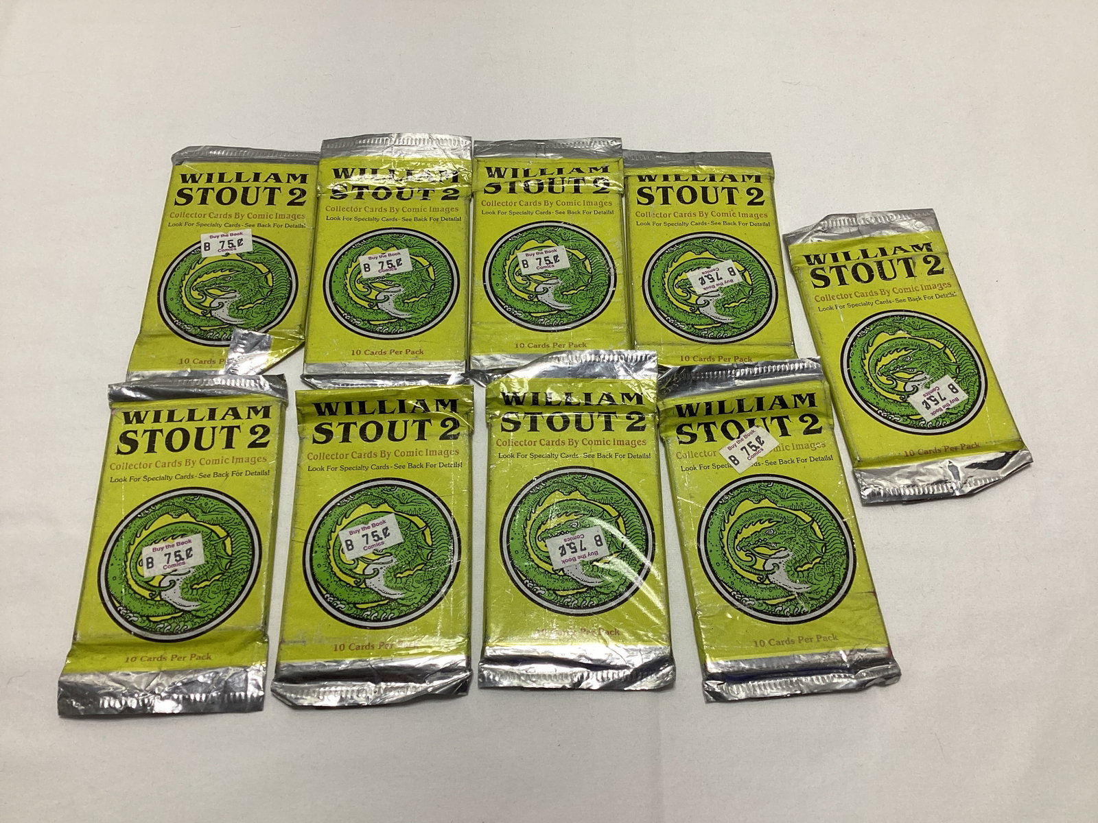 Nine Sealed William Stout 2 Trading Card Packs: .