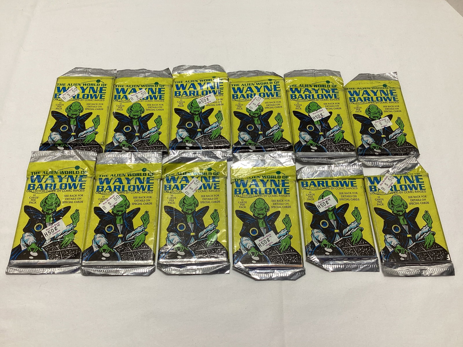 12 Sealed Alien World of Wayne Barlowe Trading Card Packs: .