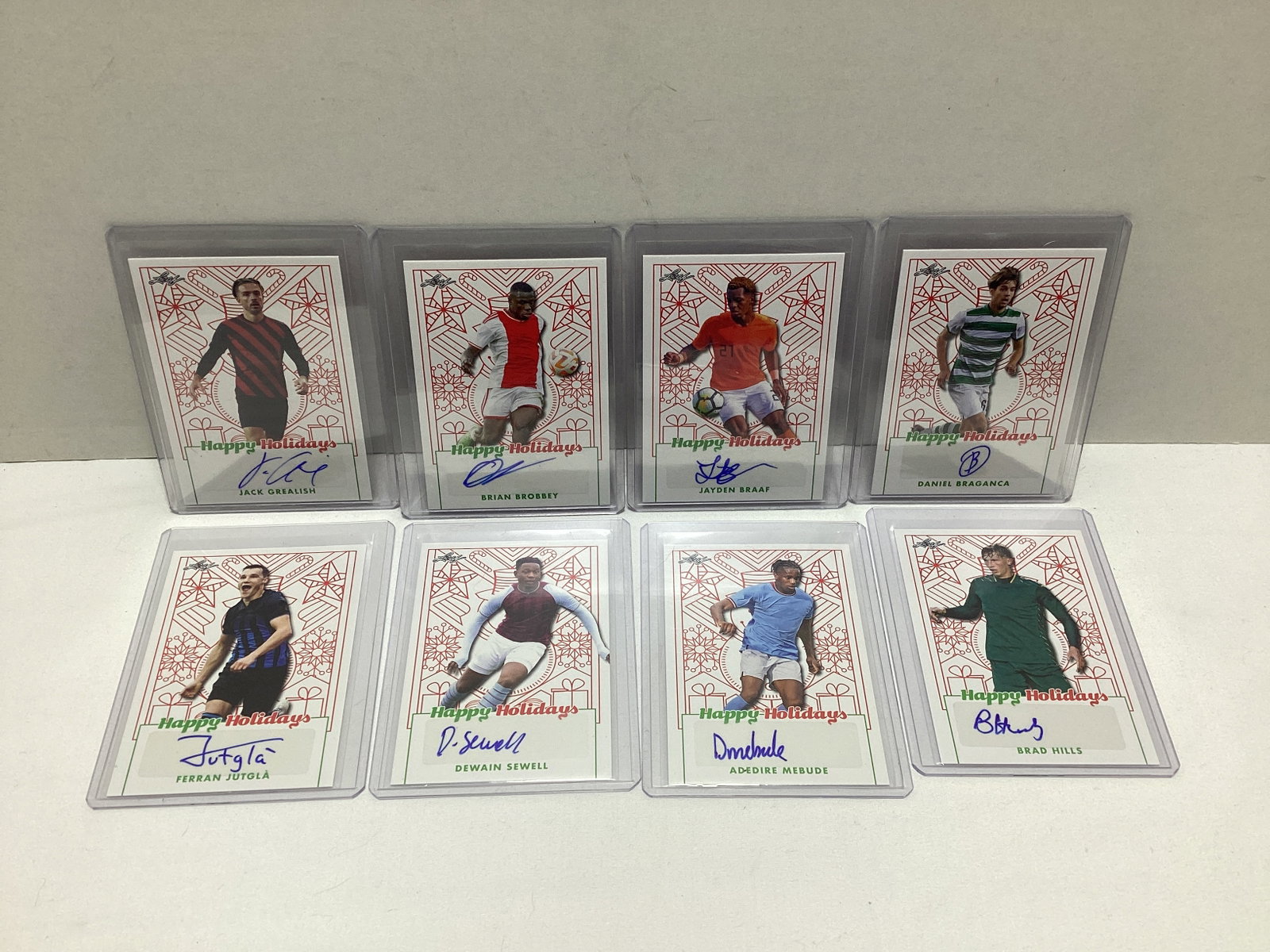 Eight Leaf Happy Holidays Soccer Autograph Cards: .