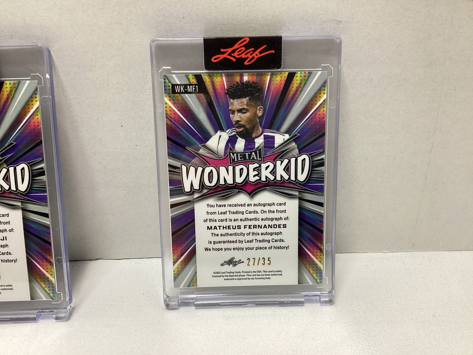Five Leaf Metal Wonderkid Soccer Autographed Trading Cards - 7