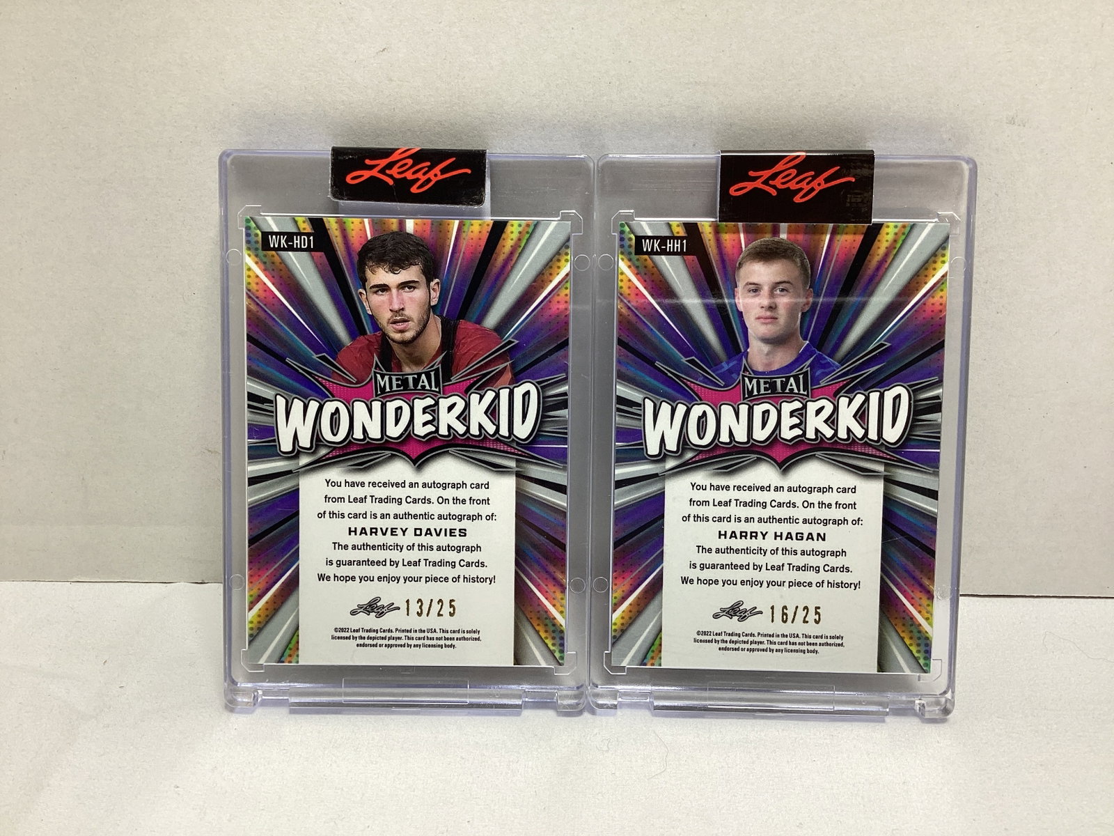 Four Leaf Metal Soccer Autographed Trading Cards - 4