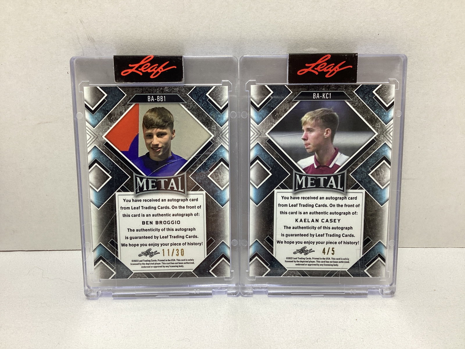 Four Leaf Metal Soccer Autographed Trading Cards - 5