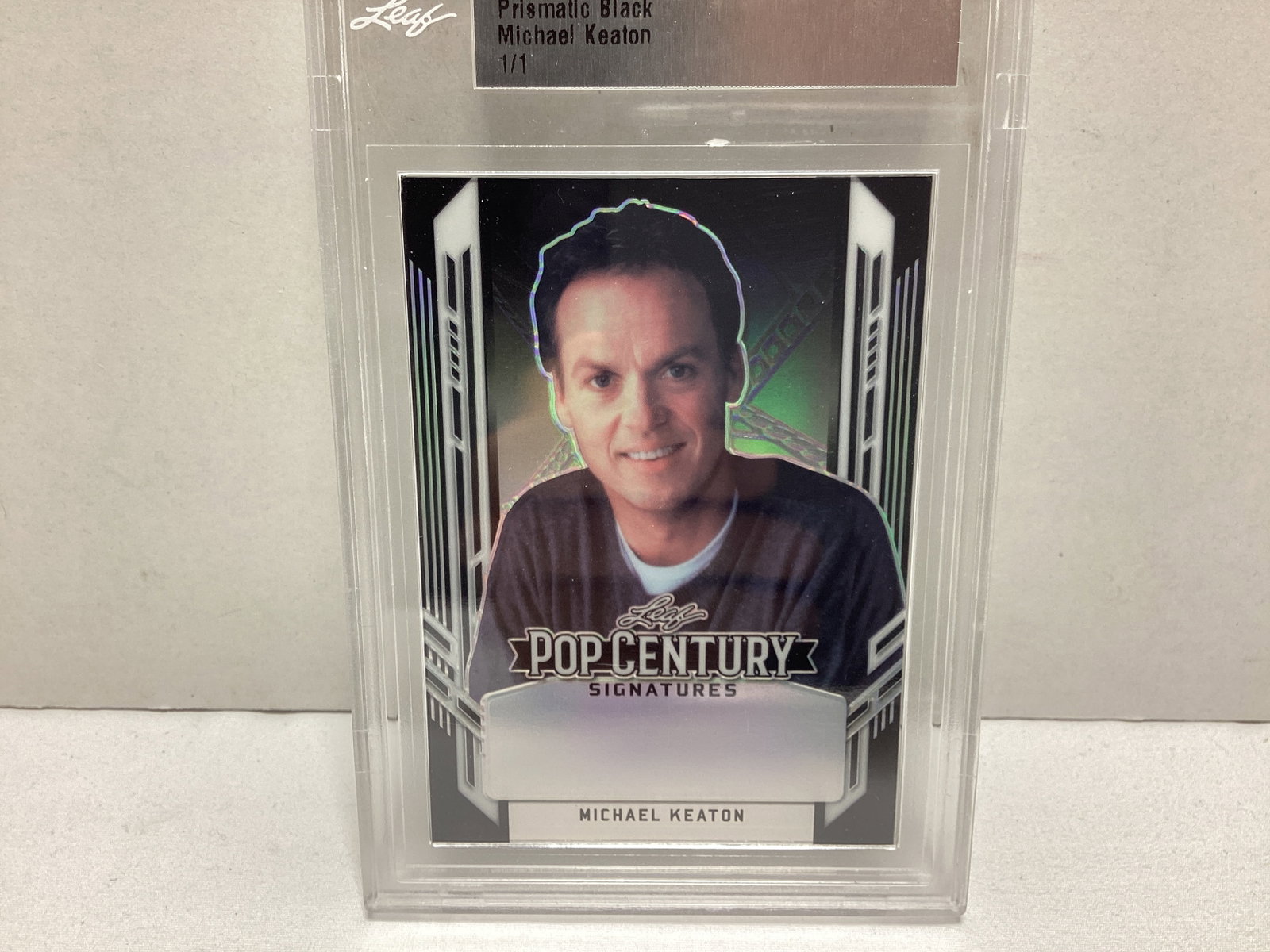 2021 Michael Keaton Leaf Metal Pop Century Pre Production Proof Trading Card - 3