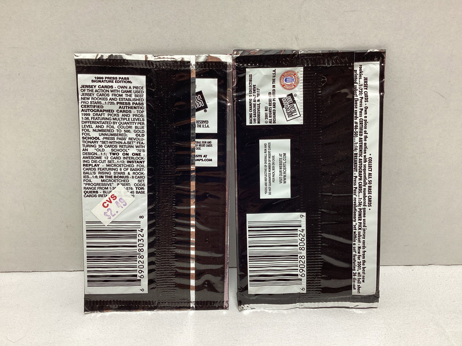 Two Sealed Press Pass Football Trading Card Packs - 2