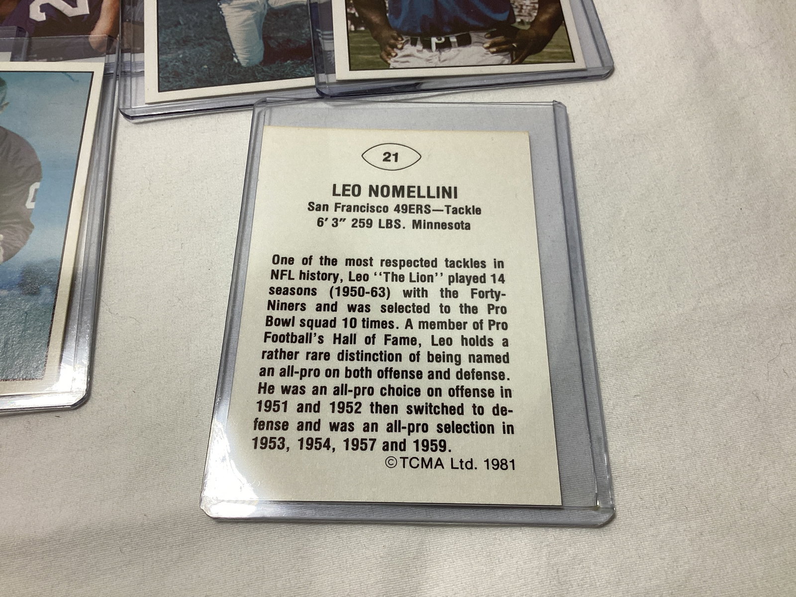 1981 Reprint NFL Football Cards - 6