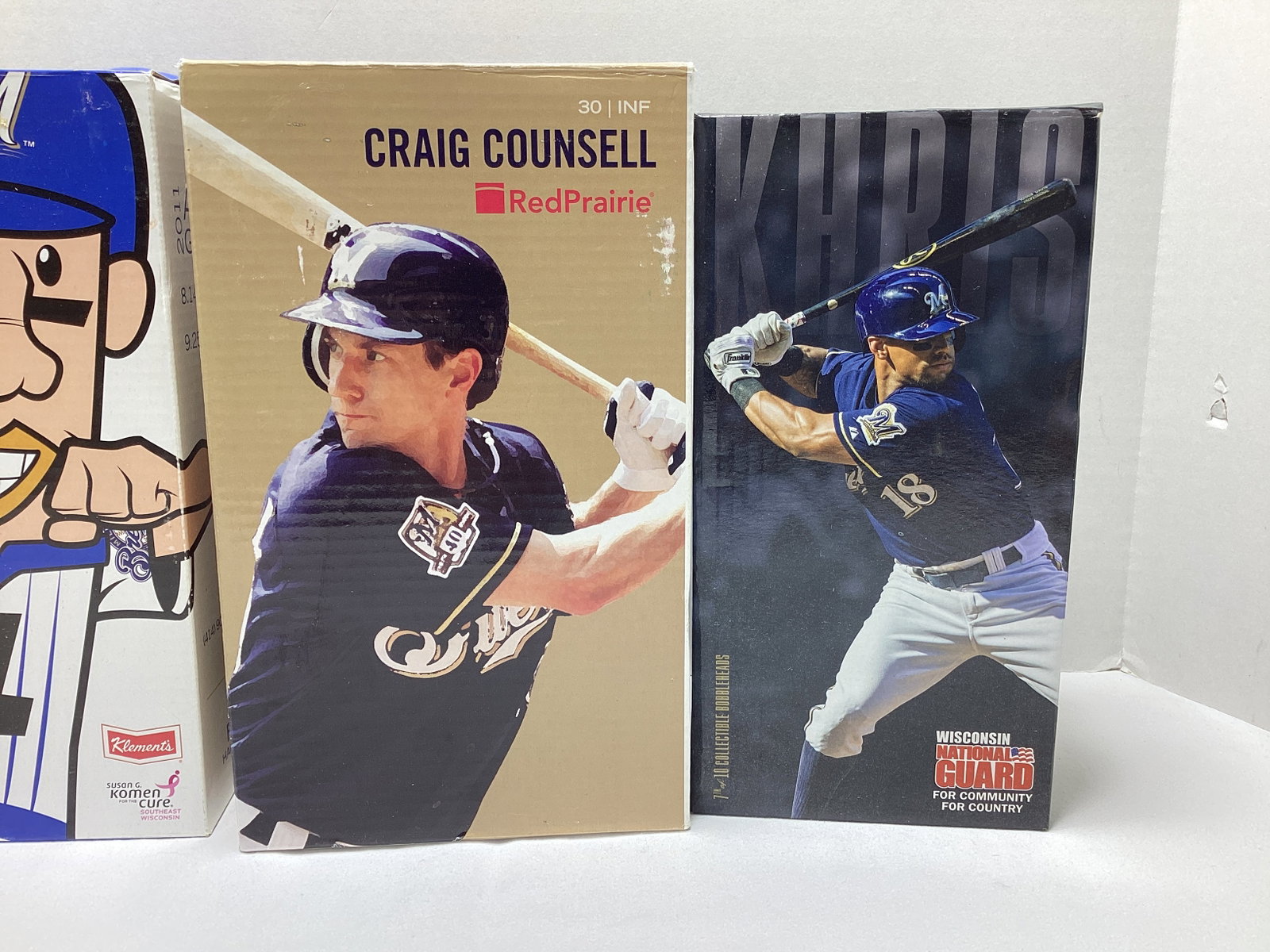 Four Milwaukee Brewers Baseball Bobbleheads - 3