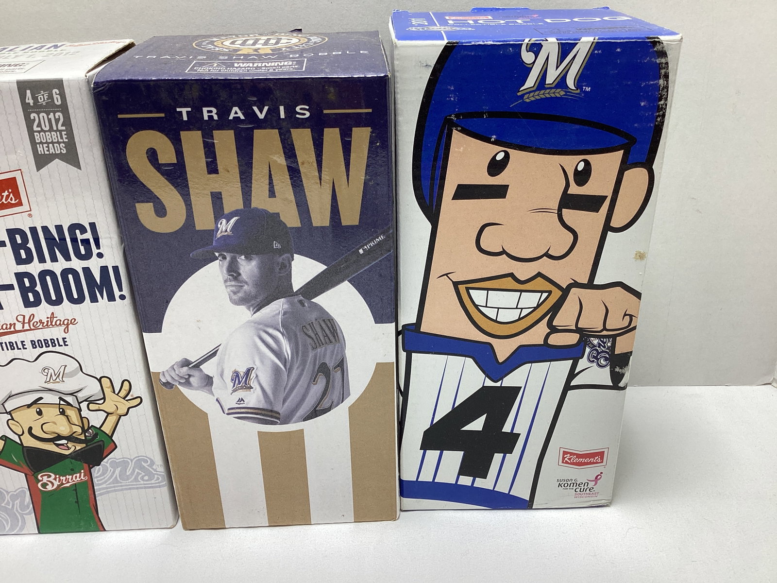 Four Milwaukee Brewers Baseball Bobbleheads - 3