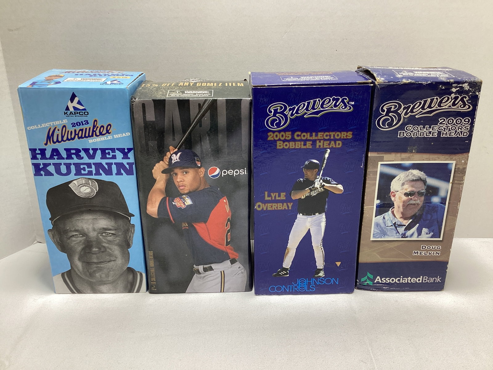 Four Milwaukee Brewers Baseball Bobbleheads: .