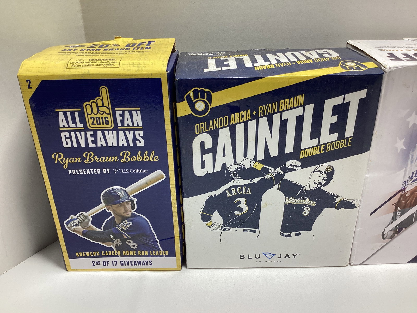 Four Milwaukee Brewers Baseball Bobbleheads - 2