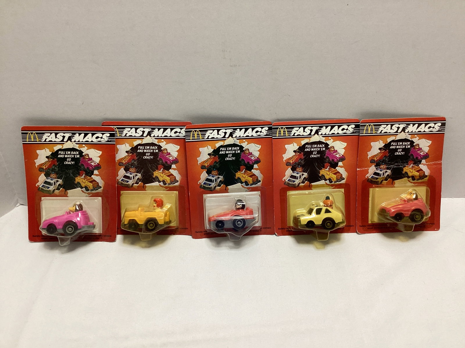 Five McDonald's Fast Macs Racers: .