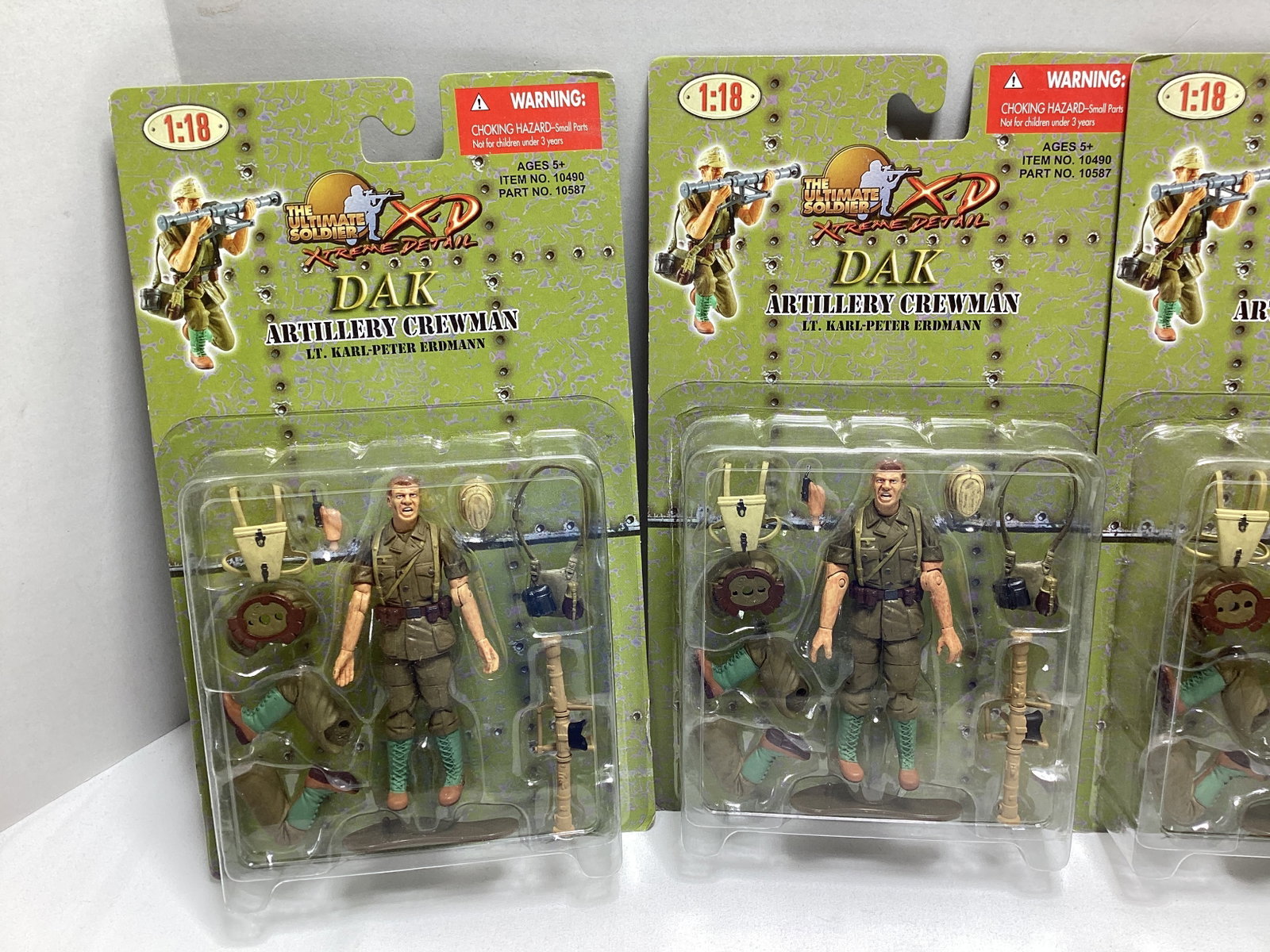 Four The Ultimate Soldier Dak Artillery Crewman Action Figures - 2