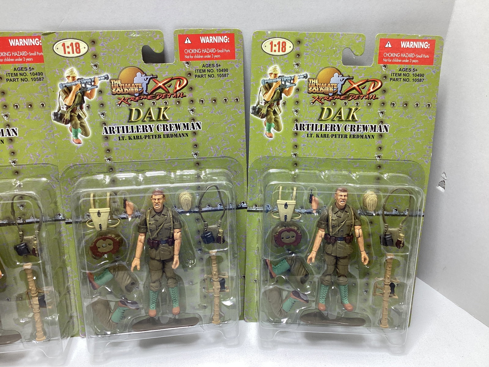 Four The Ultimate Soldier Dak Artillery Crewman Action Figures - 3
