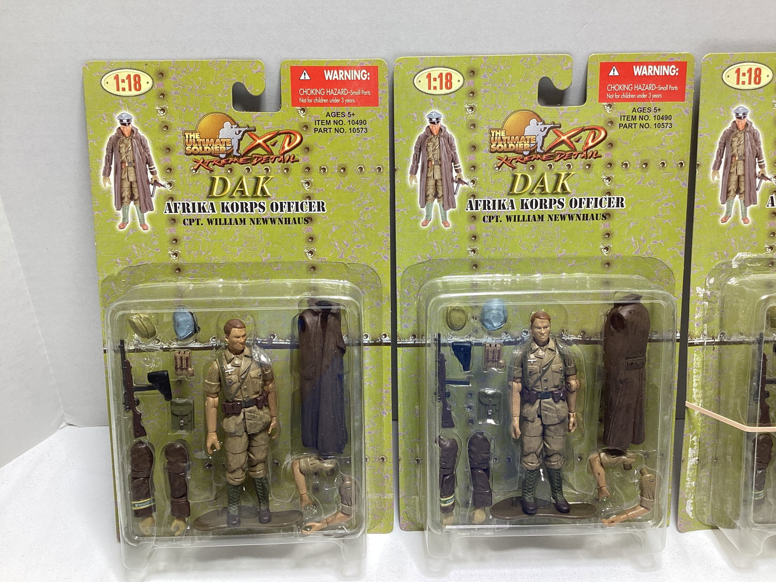 Three The Ultimate Soldier Dak Afrika Korps Officer Action Figures - 2