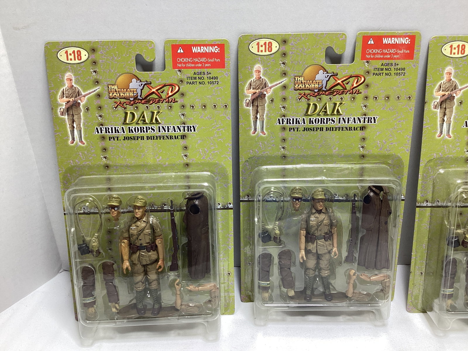 Three The Ultimate Soldier Dak Afrika Korps Infantry Action Figures - 2