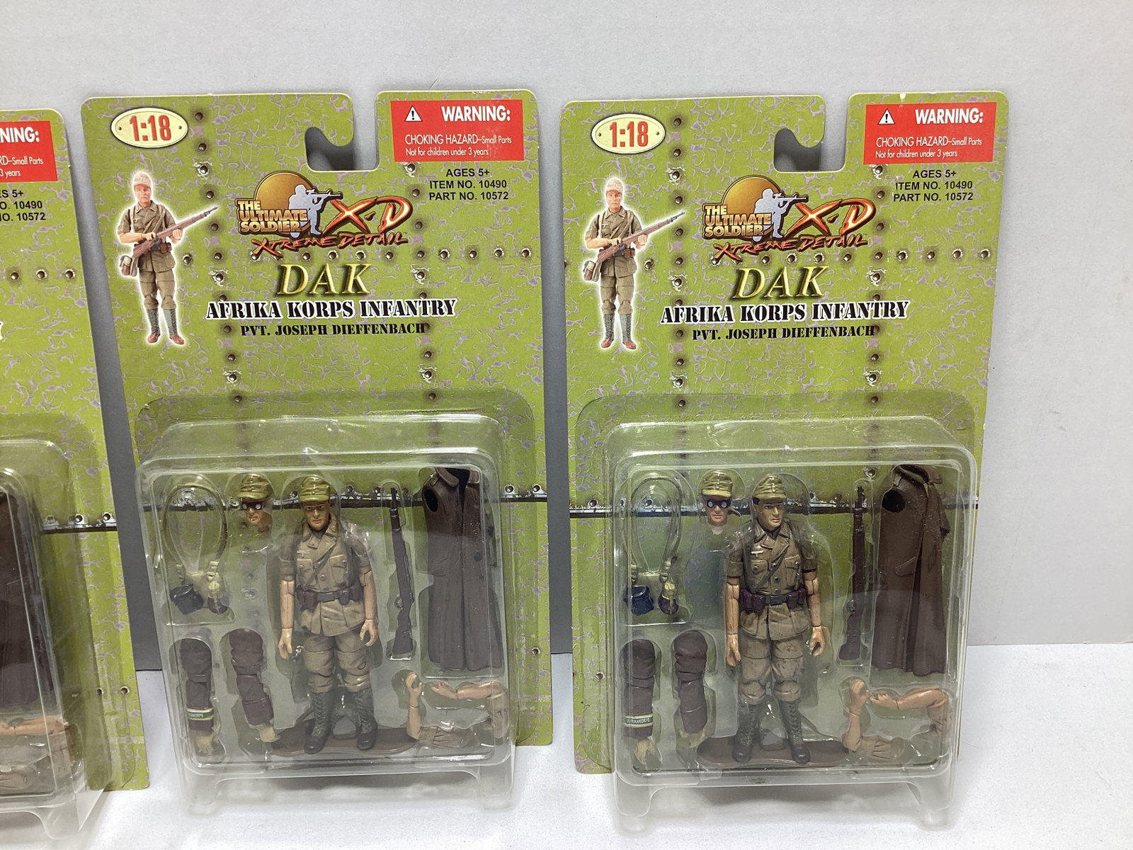 Three The Ultimate Soldier Dak Afrika Korps Infantry Action Figures - 3