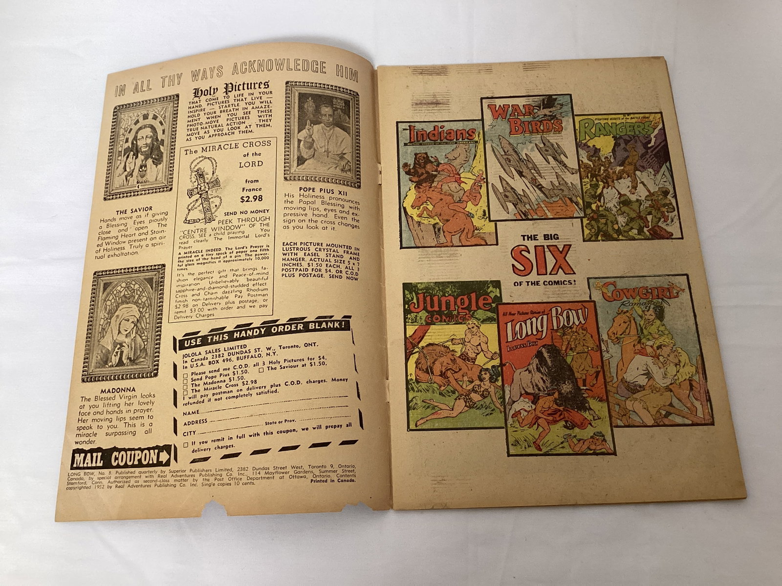 Long Bow Indian Boy 8 Fiction House Comic Book - 6