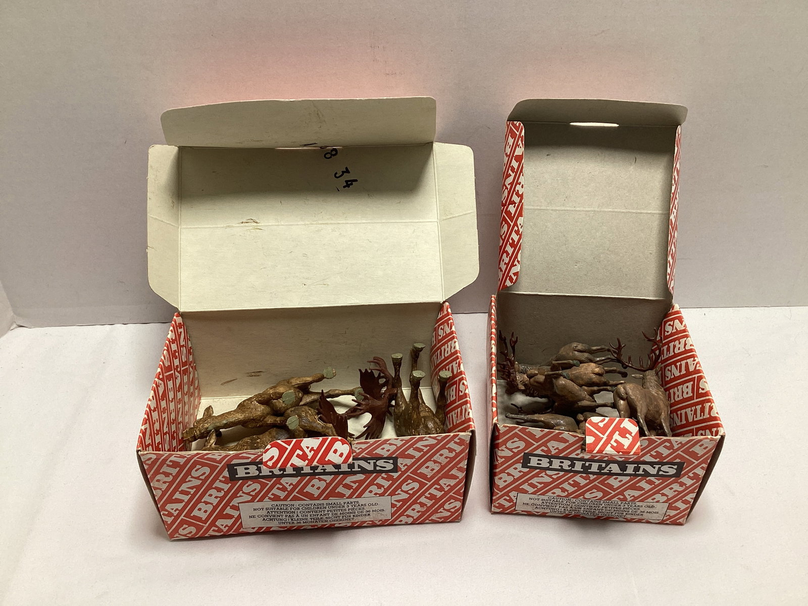 Britains Moose and Stag Model Figures: .