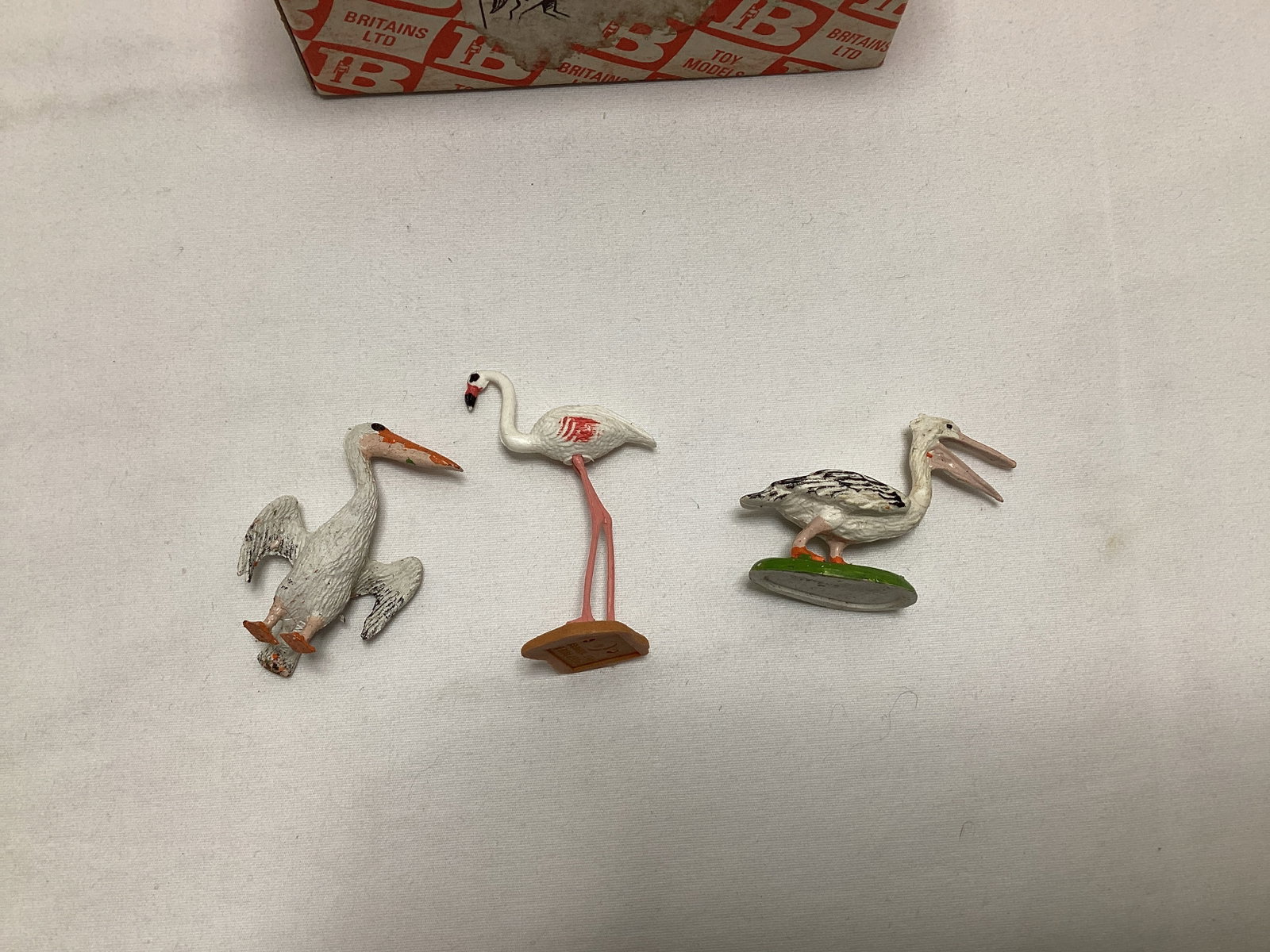 Britains Pelican, Flamingo, and Stork Model Figures - 3