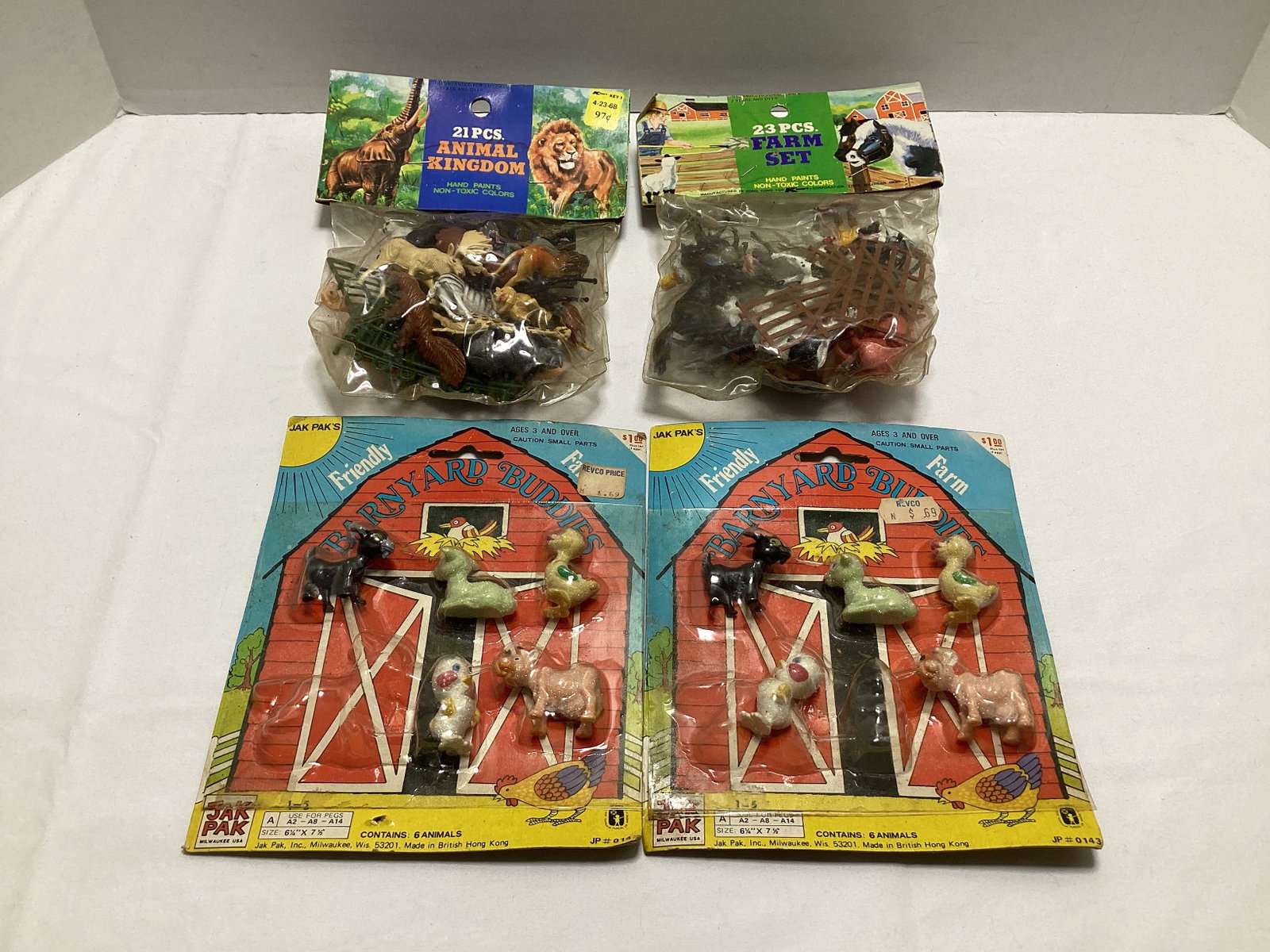 Four Plastic Animal Figure Sets: .