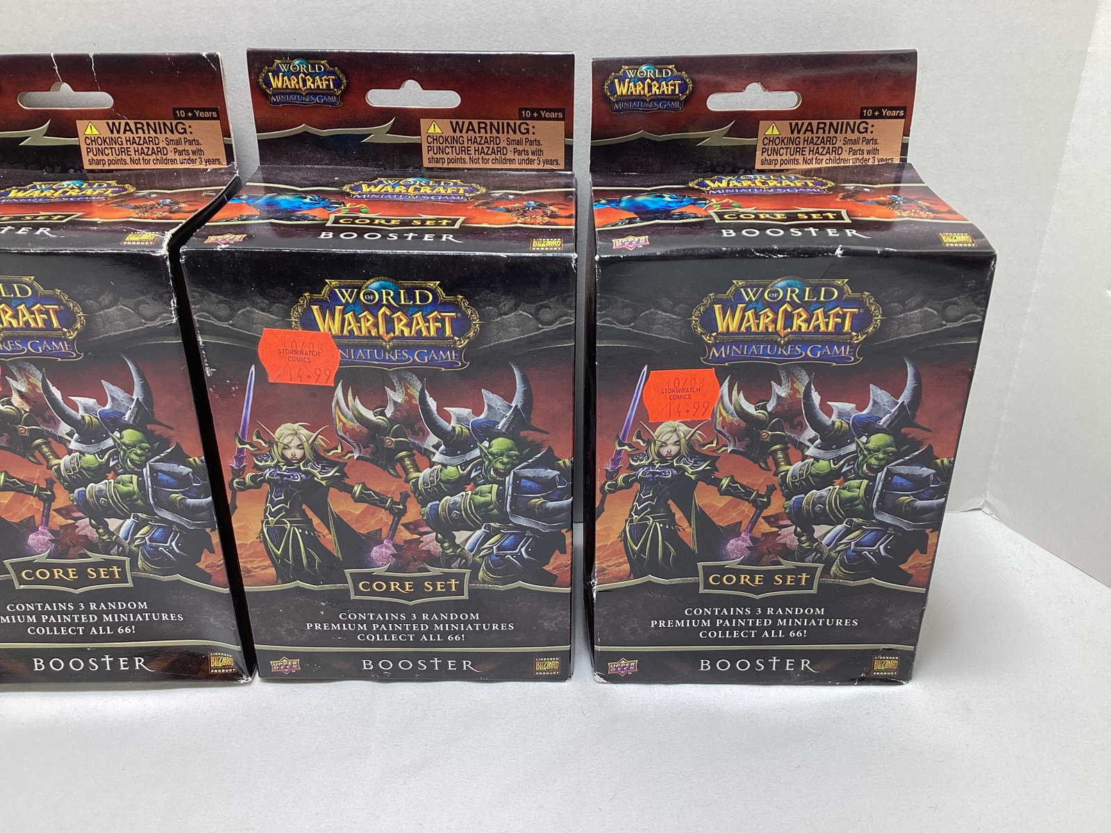 Five Upper Deck World of Warcraft Miniature Mystery Booster Boxes - 2