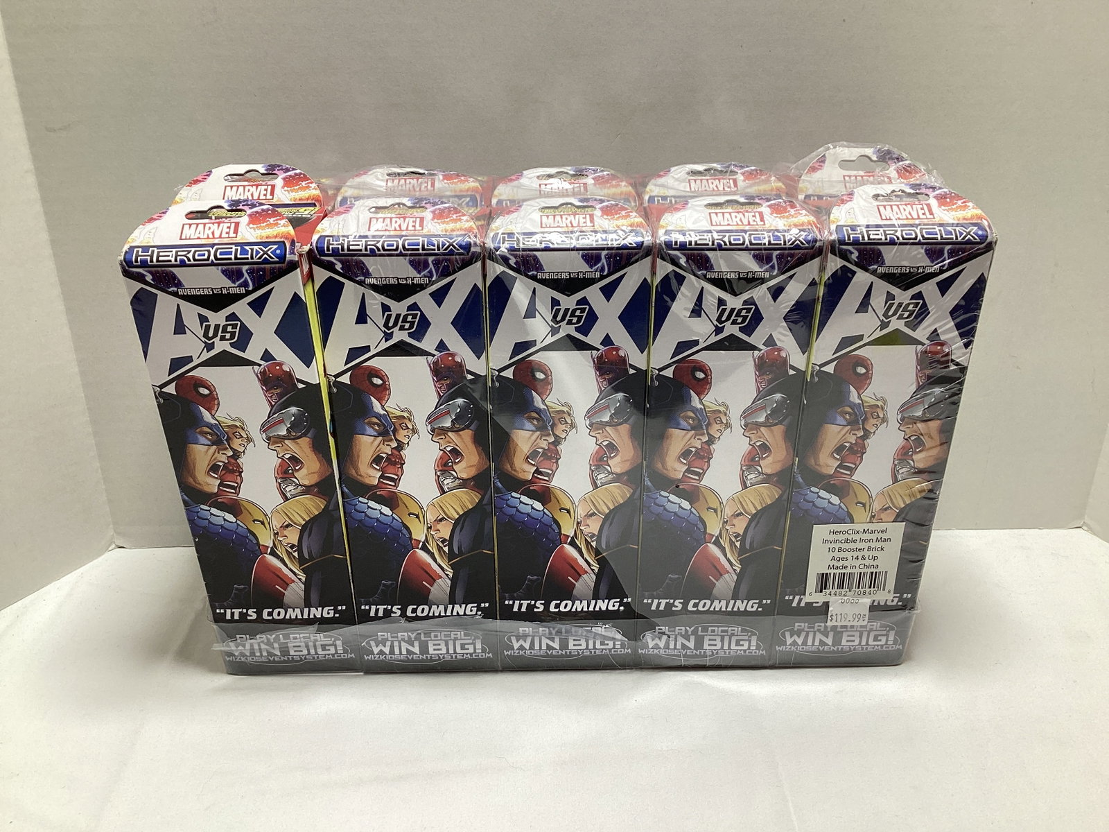 10 Marvel Avengers vs X-Men HeroClix Mystery Boxes: .
