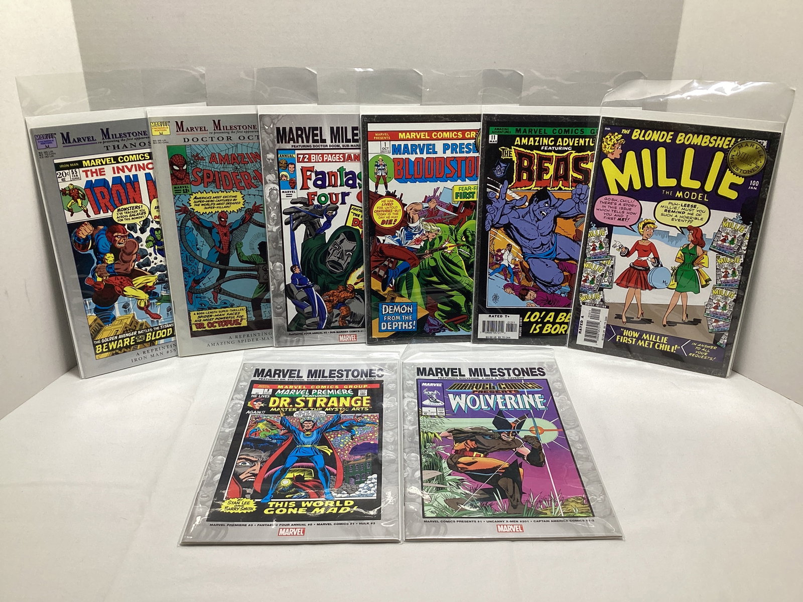 Eight Marvel Milestones Comic Books (1 of 4)