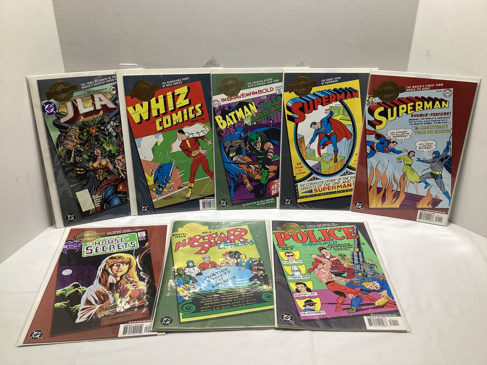 Eight DC Millennium Edition Comic Books: .