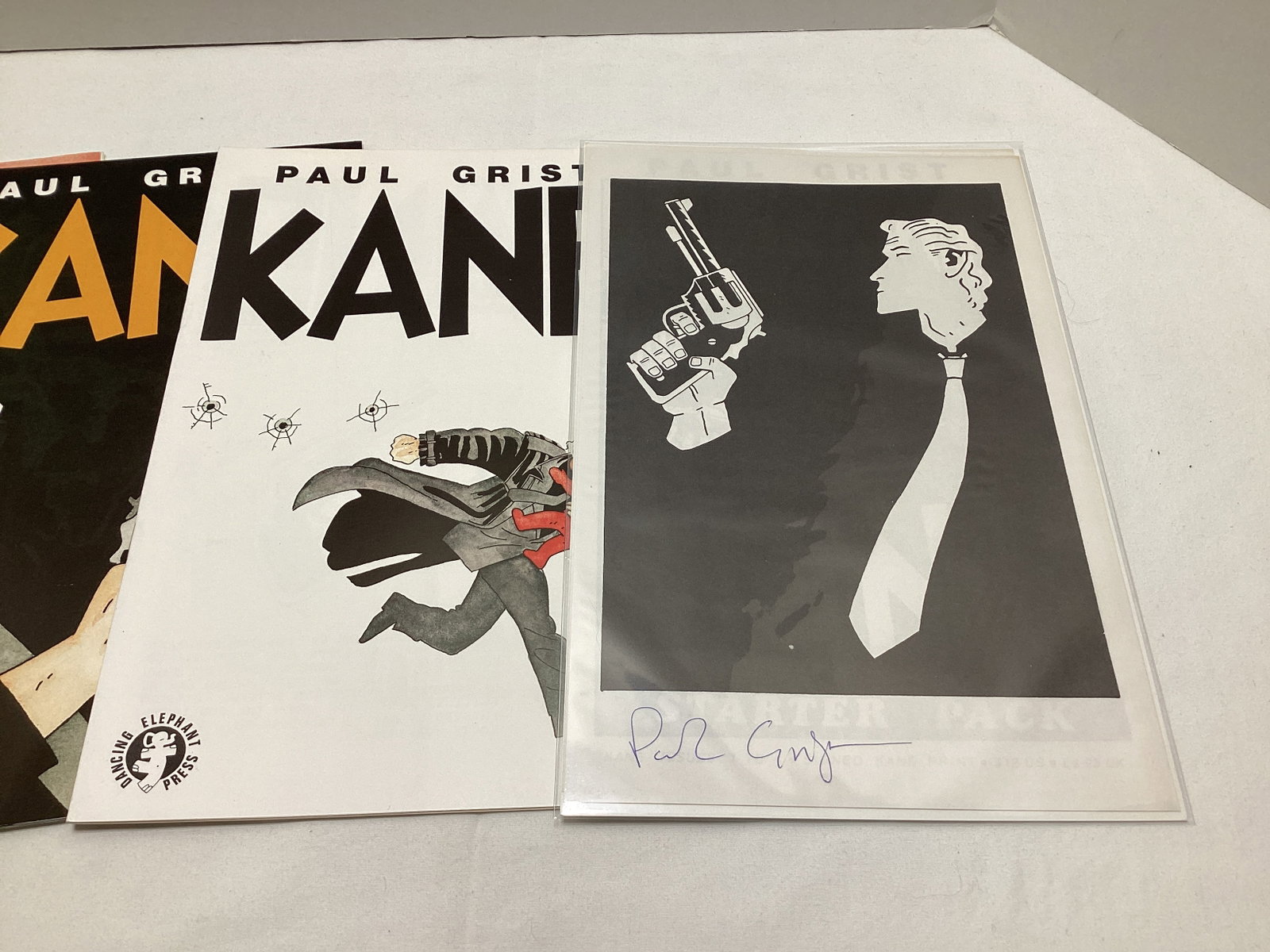 Four Kane Comic Books and Paul Grist Signed Print - 2