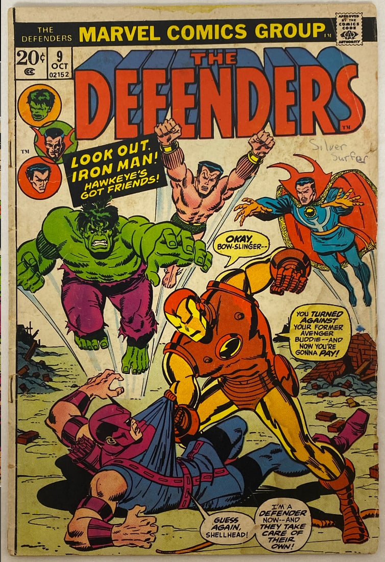 The Defenders 9 Marvel Comic Book (1 of 8)