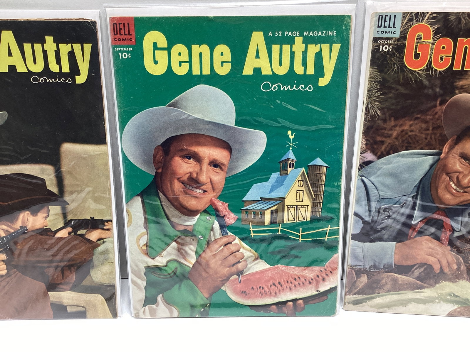 Three Gene Autry Dell Western Comic Books - 3
