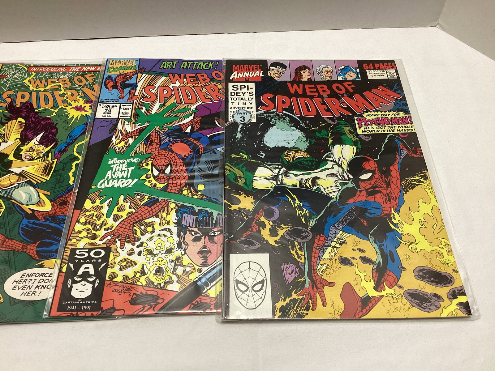 Four Web of Spider-Man Marvel Comic Books - 2