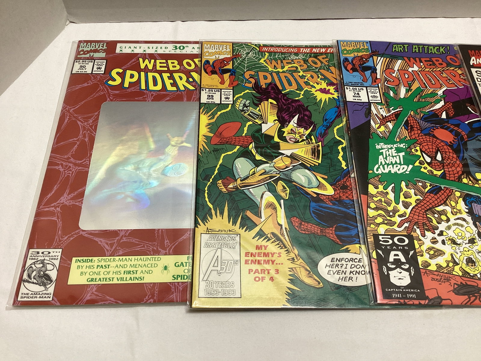 Four Web of Spider-Man Marvel Comic Books - 3