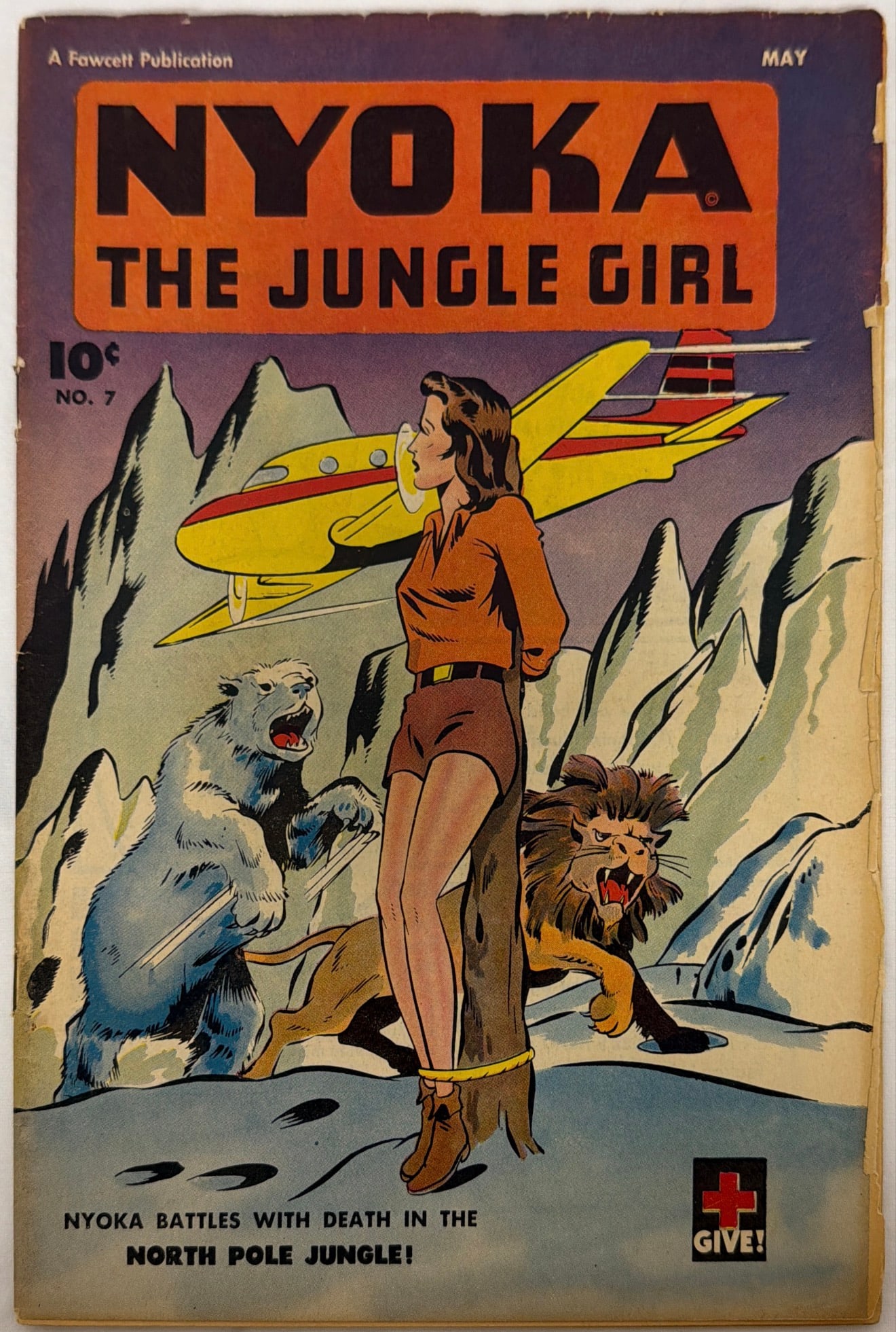 Nyoka the Jungle Girl 7 Fawcett Comic Book: 1947, please preview and see all photos for condition