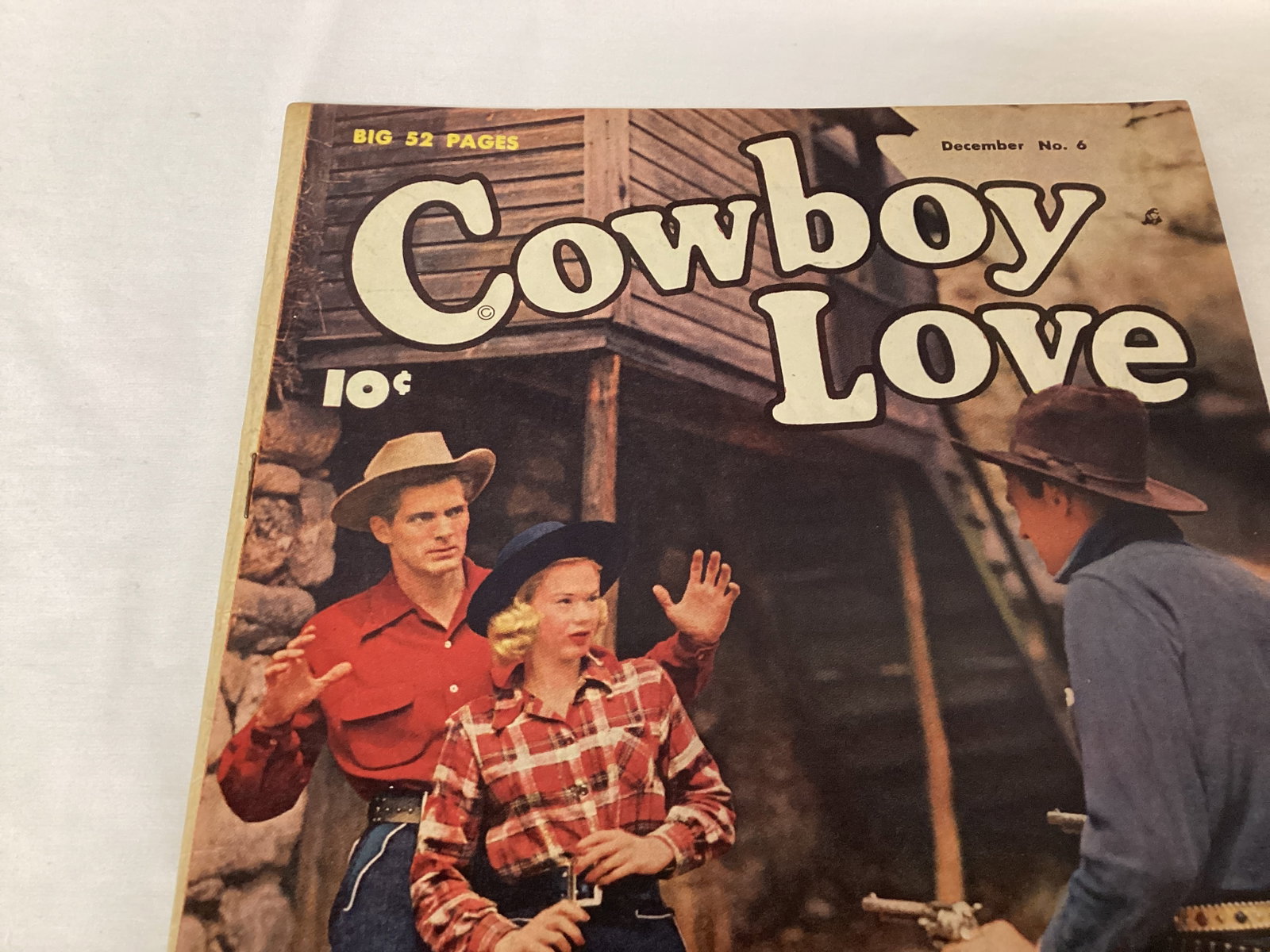Cowboy Love 6 Fawcett Western Comic Book - 2