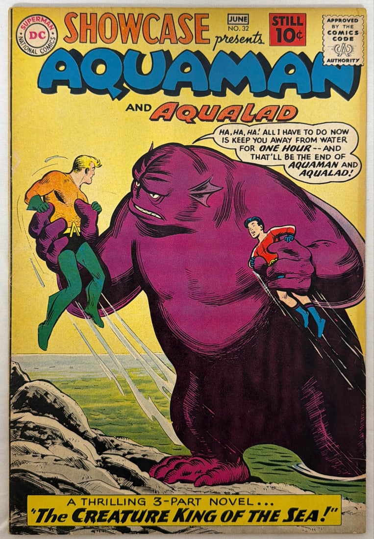 Showcase 32 DC Aquaman and Aqualad Comic Book: 1961, please preview and see all photos for condition
