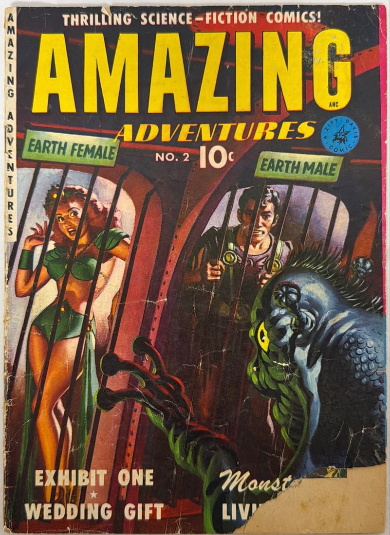 Amazing Adventures 2 Ziff Davis Comic Book: 1950, please preview and see all photos for condition