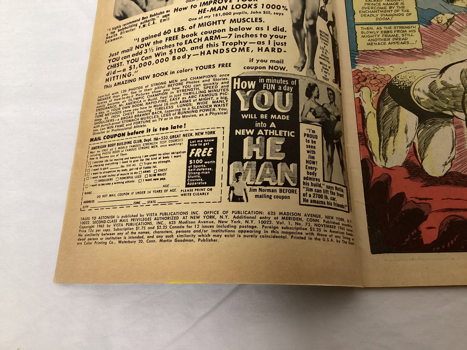 Tales to Astonish 73 Marvel Submariner Hulk Comic Book - 7