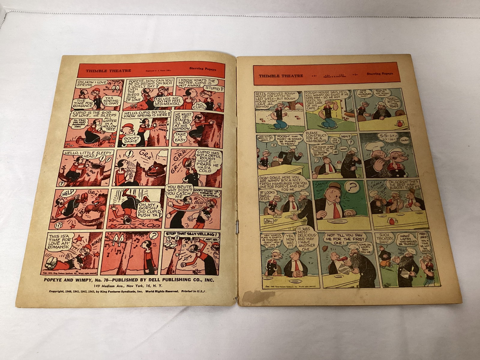 Dell Four Color 70 Popeye and Wimpy Comic Book - 6